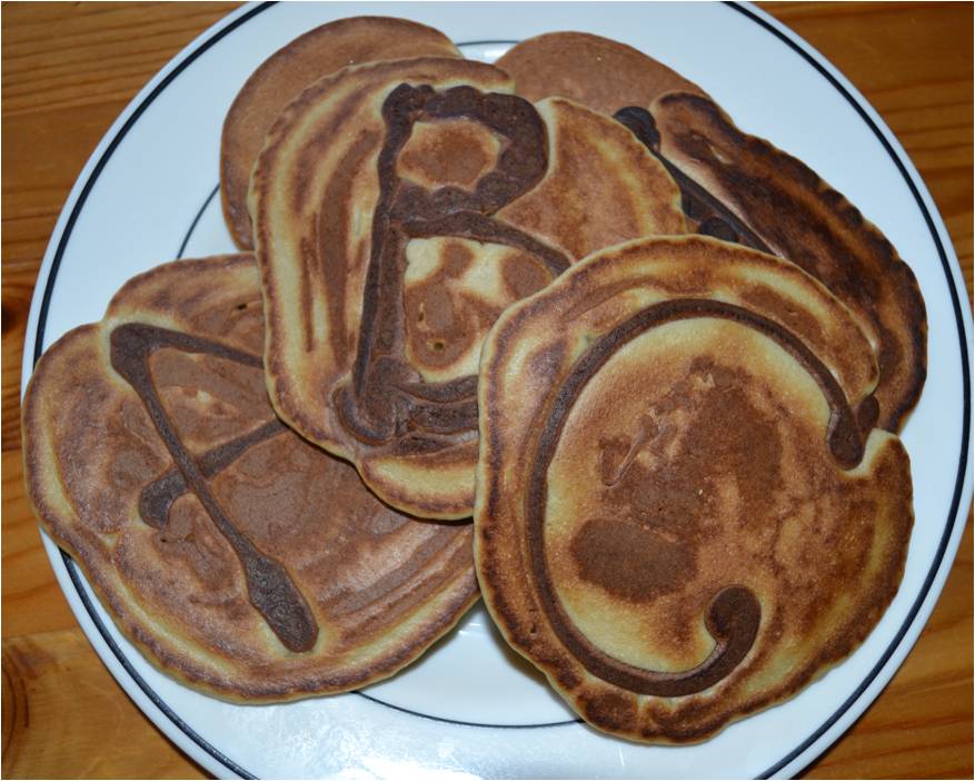 ABC Pancakes - letters are cooked into the cake!