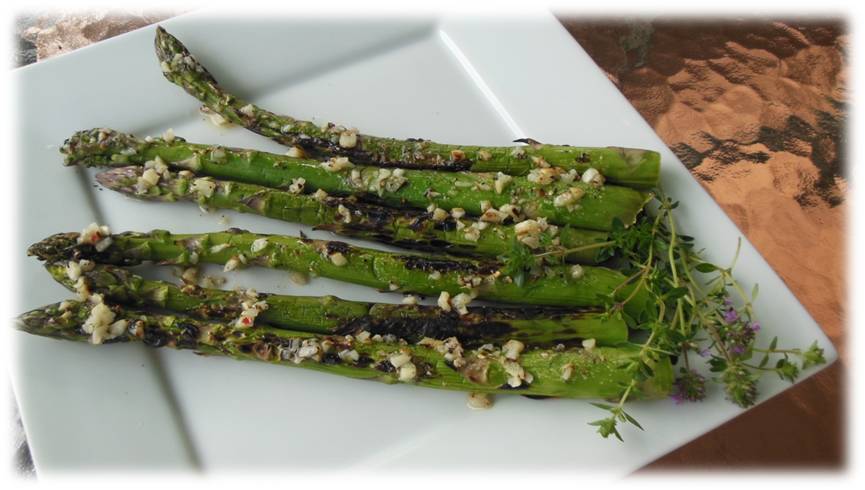 Grilled asparagus