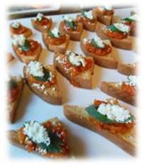 Crostini appetizers in "Let's Party"